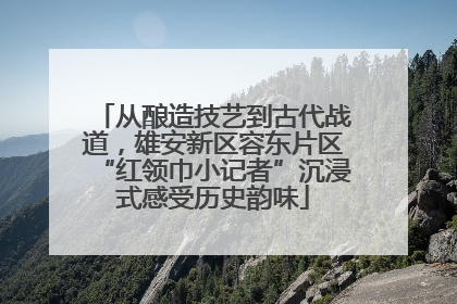 从酿造技艺到古代战道，雄安新区容东片区“红领巾小记者”沉浸式感受历史韵味