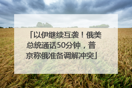 以伊继续互袭！俄美总统通话50分钟，普京称俄准备调解冲突