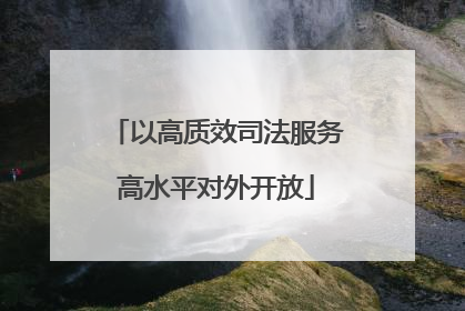 以高质效司法服务高水平对外开放