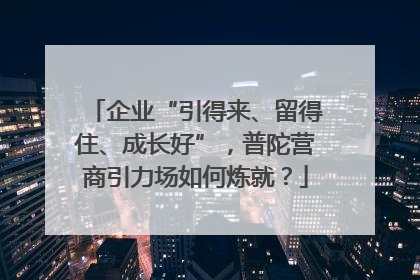 企业“引得来、留得住、成长好”，普陀营商引力场如何炼就？