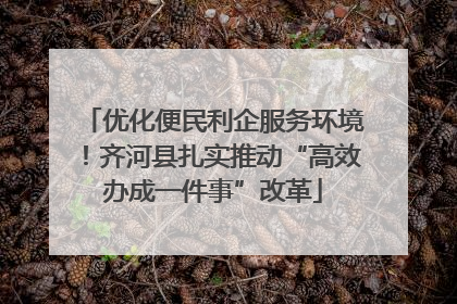 优化便民利企服务环境！齐河县扎实推动“高效办成一件事”改革