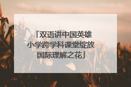 双语讲中国英雄 小学跨学科课堂绽放国际理解之花
