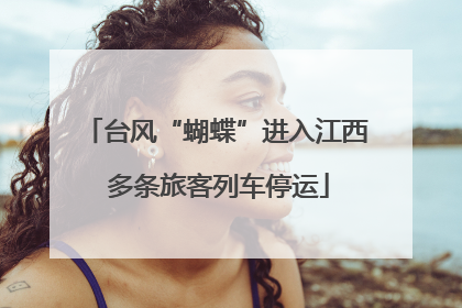 台风“蝴蝶”进入江西 多条旅客列车停运