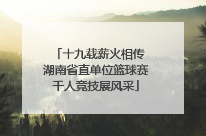 十九载薪火相传 湖南省直单位篮球赛千人竞技展风采