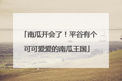 南瓜开会了！平谷有个可可爱爱的南瓜王国