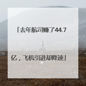 去年航司赚了44.7亿，飞机引进却降速
