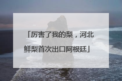 厉害了我的梨，河北鲜梨首次出口阿根廷