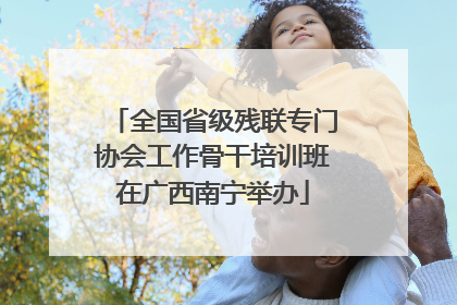全国省级残联专门协会工作骨干培训班在广西南宁举办