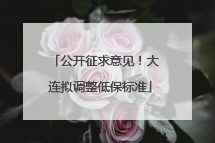 公开征求意见！大连拟调整低保标准