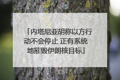 内塔尼亚胡称以方行动不会停止 正有系统地摧毁伊朗核目标