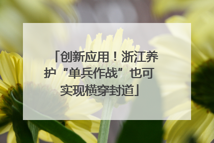 创新应用！浙江养护“单兵作战”也可实现横穿封道