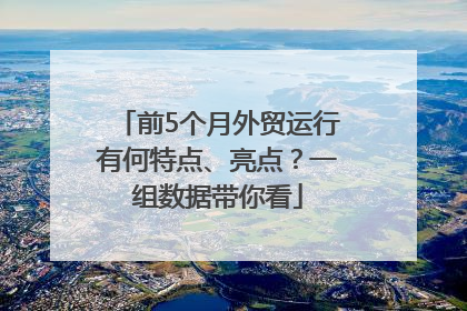 前5个月外贸运行有何特点、亮点？一组数据带你看