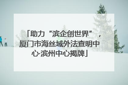 助力“滨企创世界”，厦门市海丝域外法查明中心·滨州中心揭牌