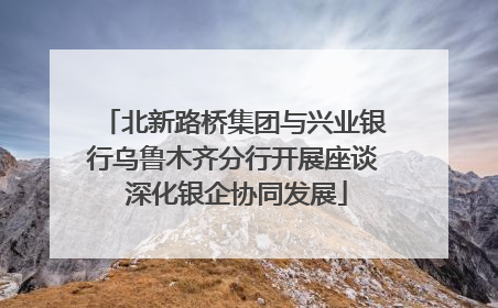 北新路桥集团与兴业银行乌鲁木齐分行开展座谈 深化银企协同发展