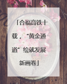 合福高铁十载，“黄金通道”绘就发展新画卷