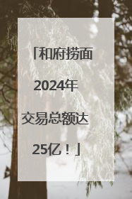和府捞面2024年交易总额达25亿！