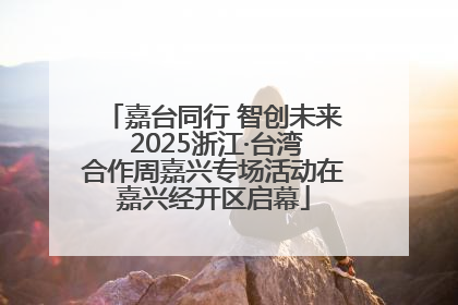 嘉台同行 智创未来 2025浙江·台湾合作周嘉兴专场活动在嘉兴经开区启幕