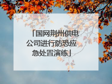 国网荆州供电公司进行防恐应急处置演练