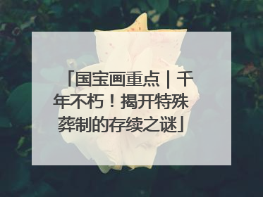国宝画重点｜千年不朽！揭开特殊葬制的存续之谜