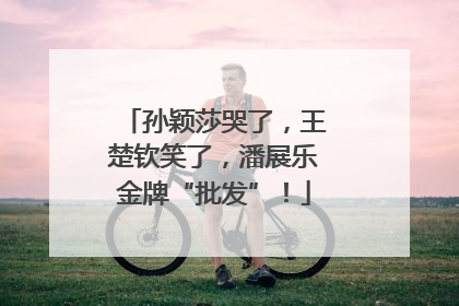 孙颖莎哭了，王楚钦笑了，潘展乐金牌“批发”！