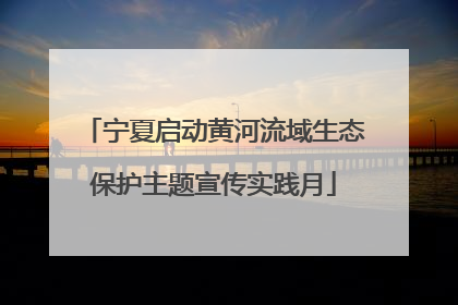 宁夏启动黄河流域生态保护主题宣传实践月