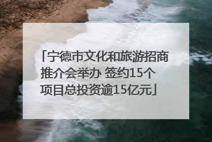 宁德市文化和旅游招商推介会举办 签约15个项目总投资逾15亿元