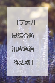 宁远开展综合防汛应急演练活动