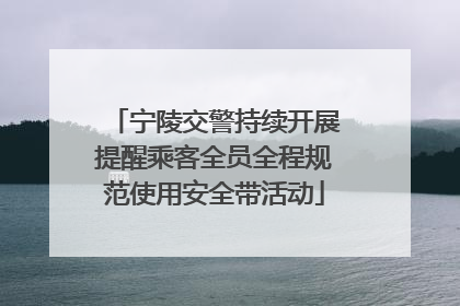 宁陵交警持续开展提醒乘客全员全程规范使用安全带活动