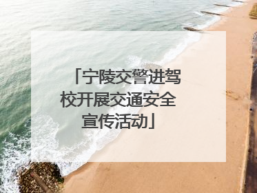 宁陵交警进驾校开展交通安全宣传活动