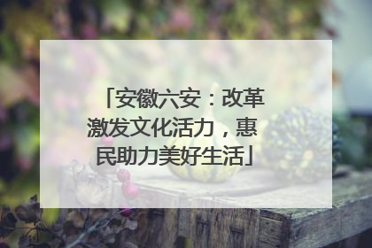 安徽六安：改革激发文化活力，惠民助力美好生活