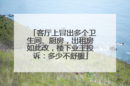 客厅上冒出多个卫生间、厨房，出租房如此改，楼下业主投诉：多少不舒服