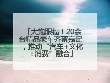 大饱眼福！20余台精品豪车齐聚嘉定，推动“汽车+文化+消费”融合