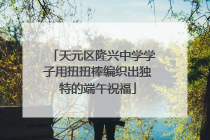 天元区隆兴中学学子用扭扭棒编织出独特的端午祝福