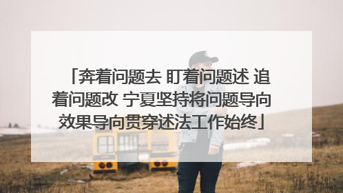 奔着问题去 盯着问题述 追着问题改 宁夏坚持将问题导向效果导向贯穿述法工作始终