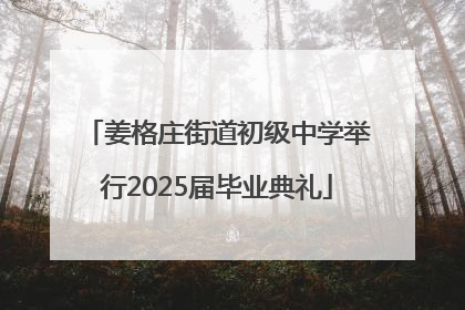 姜格庄街道初级中学举行2025届毕业典礼