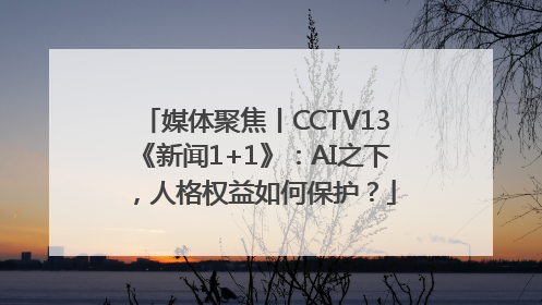 媒体聚焦丨CCTV13《新闻1+1》：AI之下，人格权益如何保护？