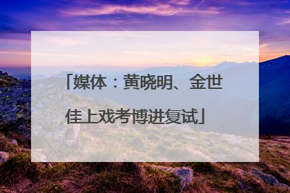 媒体：黄晓明、金世佳上戏考博进复试