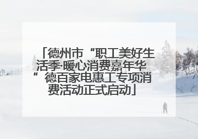 德州市“职工美好生活季·暖心消费嘉年华”德百家电惠工专项消费活动正式启动