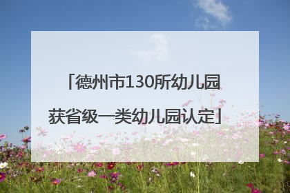 德州市130所幼儿园获省级一类幼儿园认定