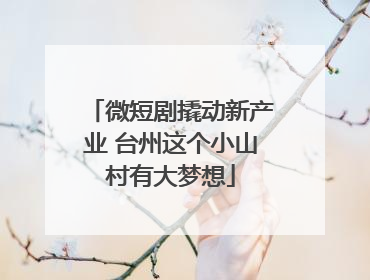 微短剧撬动新产业 台州这个小山村有大梦想