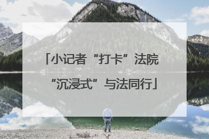 小记者“打卡”法院 “沉浸式”与法同行