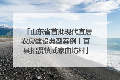 山东省首批现代宜居农房建设典型案例丨莒县招贤镇武家曲坊村