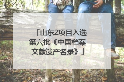 山东2项目入选第六批《中国档案文献遗产名录》