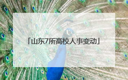 山东7所高校人事变动
