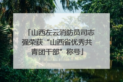 山西左云消防员司志强荣获“山西省优秀共青团干部”称号