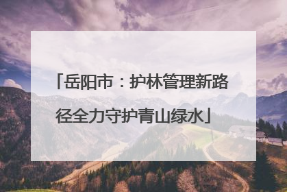 岳阳市：护林管理新路径全力守护青山绿水
