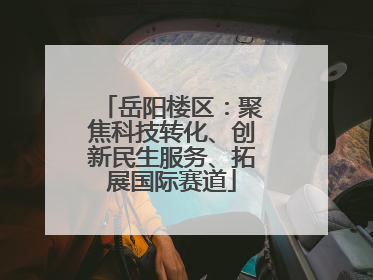 岳阳楼区：聚焦科技转化、创新民生服务、拓展国际赛道