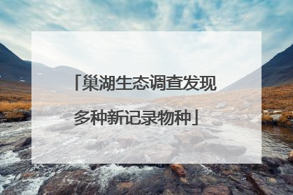 巢湖生态调查发现多种新记录物种