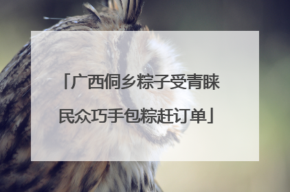 广西侗乡粽子受青睐 民众巧手包粽赶订单