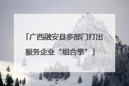 广西融安县多部门打出服务企业“组合拳”